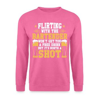 Bartender Mixologist Flirting With - Unisex Sweatshirt - pink - Front