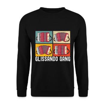 Accordéoniste Accordéoniste - Sweat-shirt Unisexe - noir - Devant - Alina (178cm) & Michal (187cm)