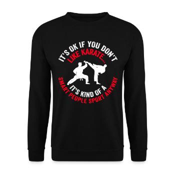 Citations de karaté dictons de karaté combattant de karaté - Sweat-shirt Unisexe - noir - Devant - Alina (178cm) & Michal (187cm)