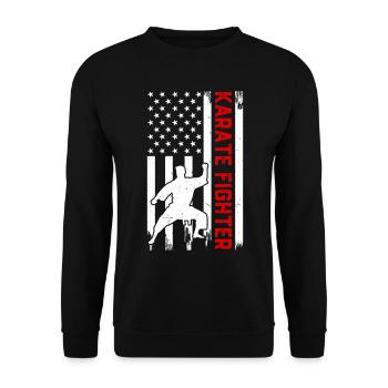 Karaté Arts Martiaux Karaté Combat Karaté Combattant - Sweat-shirt Unisexe - noir - Devant - Alina (178cm) & Michal (187cm)