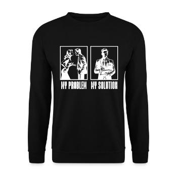 Events Coordinator My Problem My Pictogram Dad Mom - Unisex Pullover - Schwarz - Vorne - Alina (178cm) & Michal (187cm)