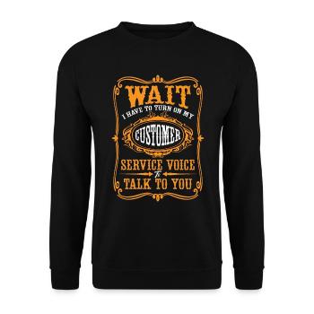 Receptionist Wait I Have To Turn Office Worker - Unisex Sweatshirt - black - Front - Alina (178cm) & Michal (187cm)