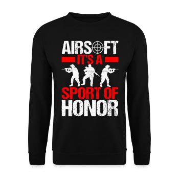 Pistolet Airsoft Airsoft Hobby - Sweat-shirt Unisexe - noir - Devant - Alina (178cm) & Michal (187cm)