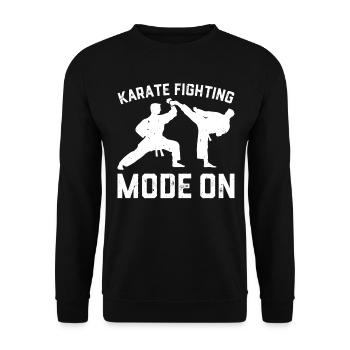 Karate Fighting Mode On - Karate Fighting - Unisex Sweatshirt - black - Front - Alina (178cm) & Michal (187cm)