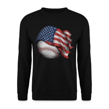 Baseball Hommes Femmes Enfants Joueur Lanceur Softball - Sweat-shirt Unisexe - noir - Devant - Alina (178cm) & Michal (187cm)