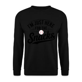 Baseball Men Women Kids Player Pitcher Softball - Unisex Pullover - Schwarz - Vorne - Alina (178cm) & Michal (187cm)