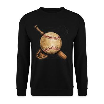 Baseball Men Women Kids Player Pitcher Softball - Unisex Pullover - Schwarz - Vorne - Alina (178cm) & Michal (187cm)