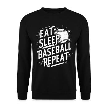 Baseball Men Women Kids Player Pitcher Softball - Unisex Pullover - Schwarz - Vorne - Alina (178cm) & Michal (187cm)