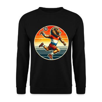 Badminton players and proud Dutch people - Unisex Sweatshirt - black - Front - Alina (178cm) & Michal (187cm)