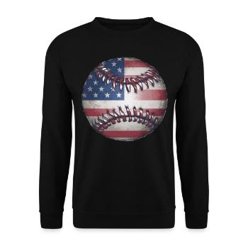 Baseball Men Women Kids Player Pitcher Softball - Unisex Pullover - Schwarz - Vorne - Alina (178cm) & Michal (187cm)