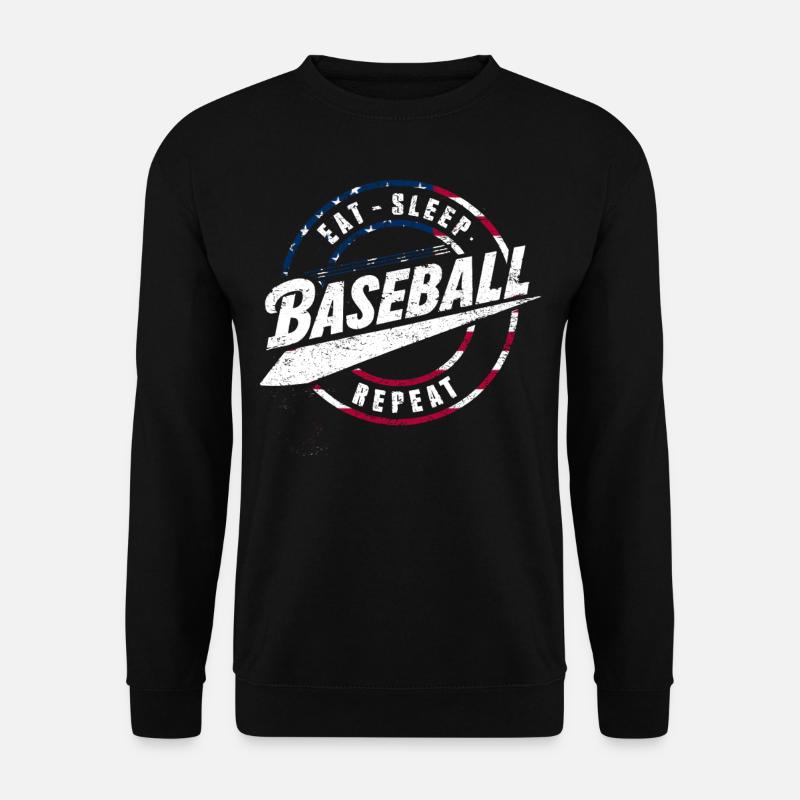 Baseball Men Women Kids Player Pitcher Softball - Unisex Pullover - Schwarz