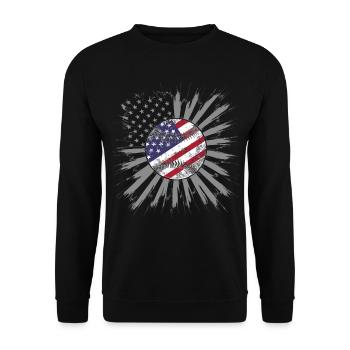 Baseball Hommes Femmes Enfants Joueur Lanceur Softball - Sweat-shirt Unisexe - noir - Devant - Alina (178cm) & Michal (187cm)
