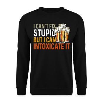 Barman Mixologue Je ne peux pas réparer - Sweat-shirt Unisexe - noir - Devant - Alina (178cm) & Michal (187cm)