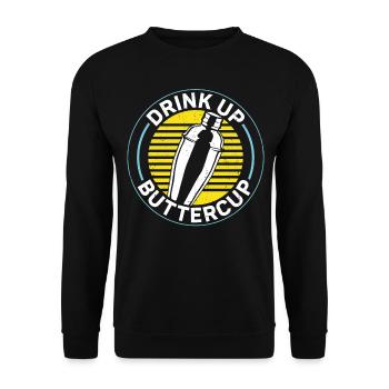 Bartender Mixologist Drink Up - Unisex Pullover - Schwarz - Vorne - Alina (178cm) & Michal (187cm)