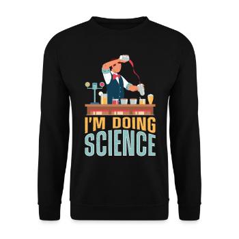 Bartender Mixologist I'm Doing - Unisex Pullover - Schwarz - Vorne - Alina (178cm) & Michal (187cm)