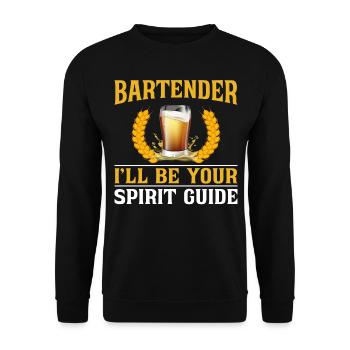 Bartender Mixologist Bartender - Unisex Sweatshirt - black - Front - Alina (178cm) & Michal (187cm)