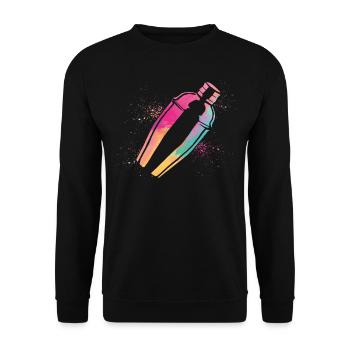 Bartender Mixologist Watercolors - Unisex Sweatshirt - black - Front - Alina (178cm) & Michal (187cm)