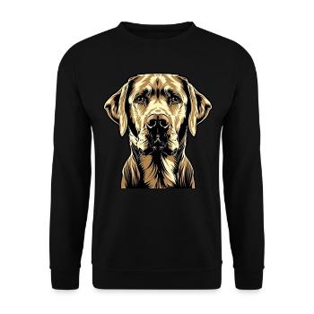 Labrador Retriever Chien Amour Jeunes Labradors Mignons - Sweat-shirt Unisexe - noir - Devant - Alina (178cm) & Michal (187cm)