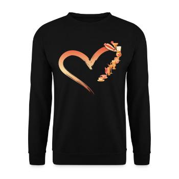 Bartender Mixologist Heart - Unisex Sweatshirt - black - Front - Alina (178cm) & Michal (187cm)