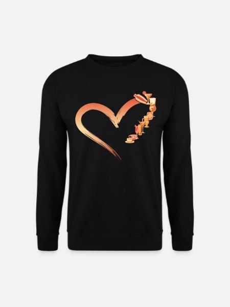 Bartender Mixologist Heart - Unisex Sweatshirt - black