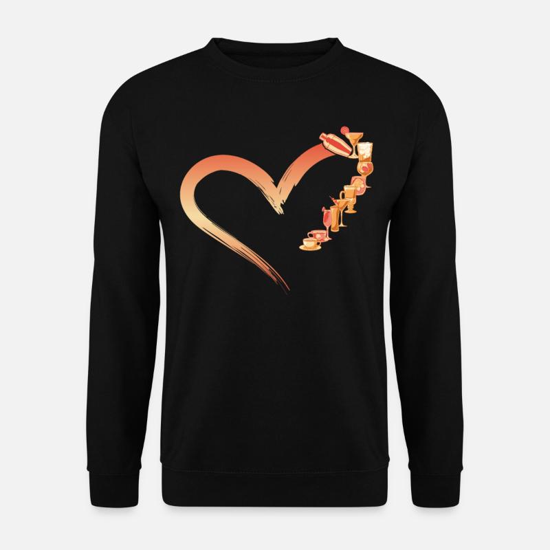 Bartender Mixologist Heart - Unisex Pullover - Schwarz
