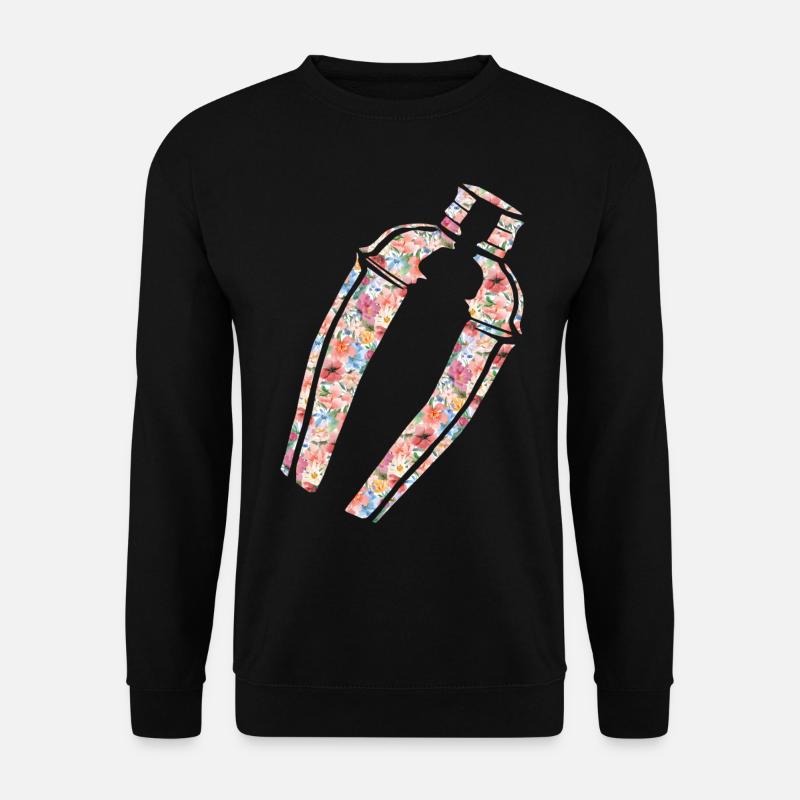 Bartender Mixologist Floral - Unisex Pullover - Schwarz