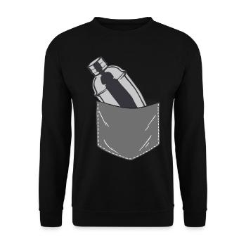Bartender Mixologist Pocket - Unisex Pullover - Schwarz - Vorne - Alina (178cm) & Michal (187cm)