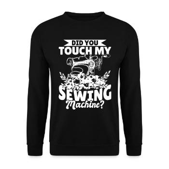 Avez-vous touché à ma machine à coudre - Funny Sewing - Sweat-shirt Unisexe - noir - Devant - Alina (178cm) & Michal (187cm)