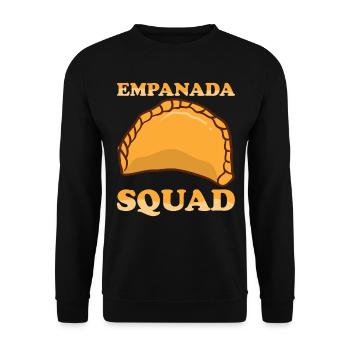 Empanada Spanische Teigtasche Mexikanisch - Unisex Pullover - Schwarz - Vorne - Alina (178cm) & Michal (187cm)