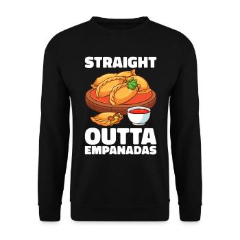 Empanada Dumpling Espagnol Mexicain - Sweat-shirt Unisexe - noir - Devant - Alina (178cm) & Michal (187cm)