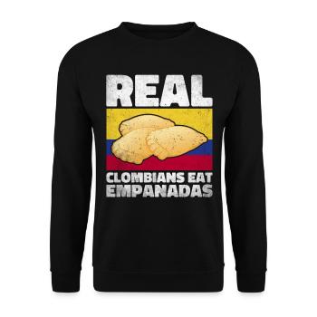 Empanada Dumpling Espagnol Mexicain - Sweat-shirt Unisexe - noir - Devant - Alina (178cm) & Michal (187cm)