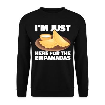 Empanada Spanish Dumpling Mexican - Unisex Sweatshirt - black - Front - Alina (178cm) & Michal (187cm)
