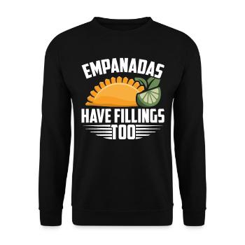 Empanada Dumpling Espagnole Mexicaine - Sweat-shirt Unisexe - noir - Devant - Alina (178cm) & Michal (187cm)