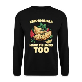 Empanada Dumpling Espagnole Mexicaine - Sweat-shirt Unisexe - noir - Devant - Alina (178cm) & Michal (187cm)