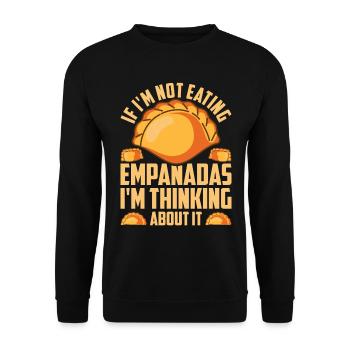 Empanada Spanish Dumpling Mexican - Unisex Sweatshirt - black - Front - Alina (178cm) & Michal (187cm)