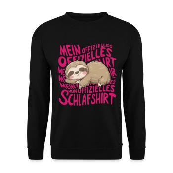 Ma chemise de nuit officielle - Sweat-shirt Unisexe - noir - Devant - Alina (178cm) & Michal (187cm)