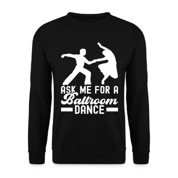 Ballsaal Tanz Ballsaaltänzer Gesellschaftstänzer - Unisex Pullover - Schwarz - Vorne - Alina (178cm) & Michal (187cm)