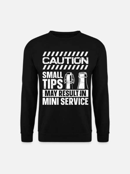 Bartender Mixologist Caution Small - Unisex Pullover - Schwarz