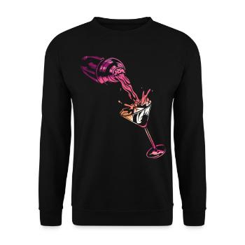 Bartender Mixologist Shaker Sunset - Unisex Sweatshirt - black - Front - Alina (178cm) & Michal (187cm)