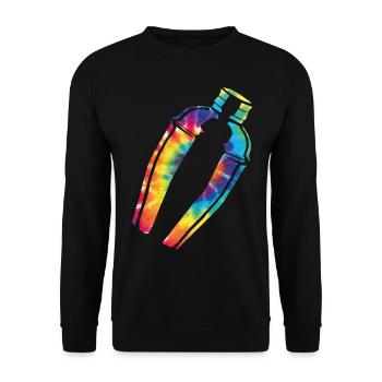 Bartender Mixologist Tie Dye - Unisex Pullover - Schwarz - Vorne - Alina (178cm) & Michal (187cm)