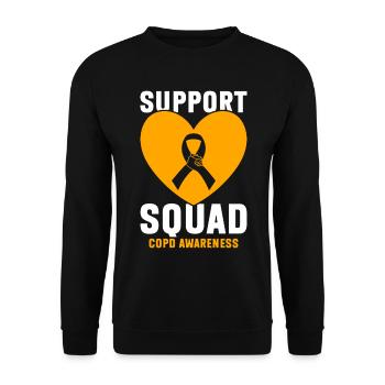 COPD Awareness Lung Disease COPD Krieger - Unisex Sweatshirt - black - Front - Alina (178cm) & Michal (187cm)