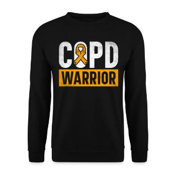 COPD Awareness Lung Disease COPD Krieger - Unisex Sweatshirt - black - Front - Alina (178cm) & Michal (187cm)