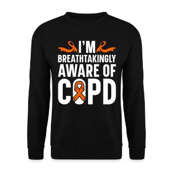 COPD Awareness Lung Disease COPD Krieger - Unisex Sweatshirt - black - Front - Alina (178cm) & Michal (187cm)