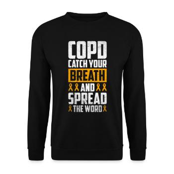 COPD Awareness Lung Disease COPD Krieger - Unisex Sweatshirt - black - Front - Alina (178cm) & Michal (187cm)
