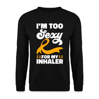 COPD Awareness Lung Disease COPD Krieger - Unisex Sweatshirt - black - Front - Alina (178cm) & Michal (187cm)