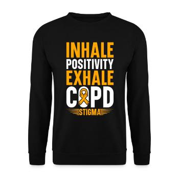 COPD Awareness Lung Disease COPD Krieger - Unisex Sweatshirt - black - Front - Alina (178cm) & Michal (187cm)