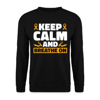 COPD Awareness Lung Disease COPD Krieger - Unisex Sweatshirt - black - Front - Alina (178cm) & Michal (187cm)