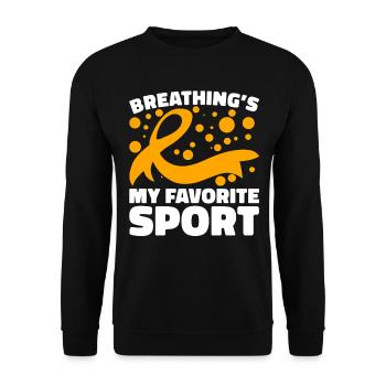 COPD Awareness Lung Disease COPD Krieger - Unisex Sweatshirt - black - Front - Alina (178cm) & Michal (187cm)