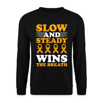 COPD Awareness Lung Disease COPD Krieger - Unisex Sweatshirt - black - Front - Alina (178cm) & Michal (187cm)