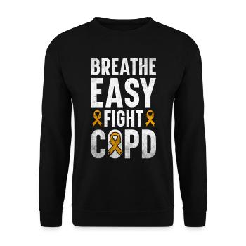 COPD Awareness Lung Disease COPD Krieger - Unisex Sweatshirt - black - Front - Alina (178cm) & Michal (187cm)